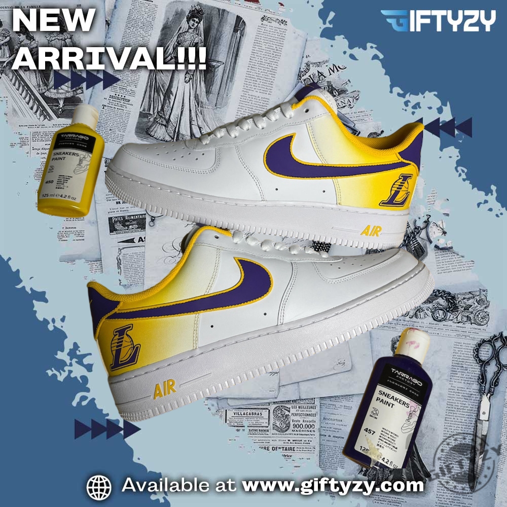 Lakers Los Angeles La Kobe Bryan Custom Air Force 1 4 Lakers Los Angeles LA Kobe Bryan Custom Air Force 1