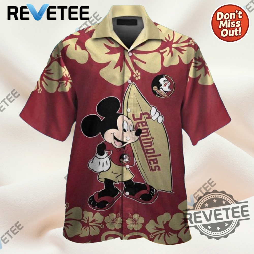 Fsu Mickey Mouse Shirt Hawaiian Shirt Mens Womens