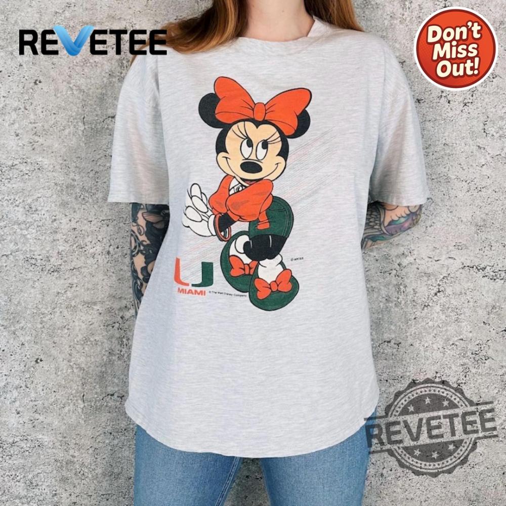 Miami Hurricanes Mickey Mouse Shirt Pullover Hoodie Crewneck Sweatshirt Mens Womens