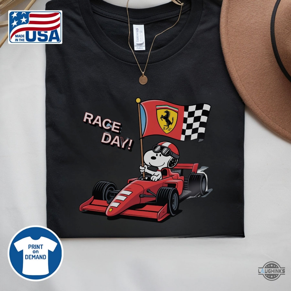 Ferrari Snoopy F1 Shirt Race Day 5 Ferrari Snoopy F1 Shirt race day