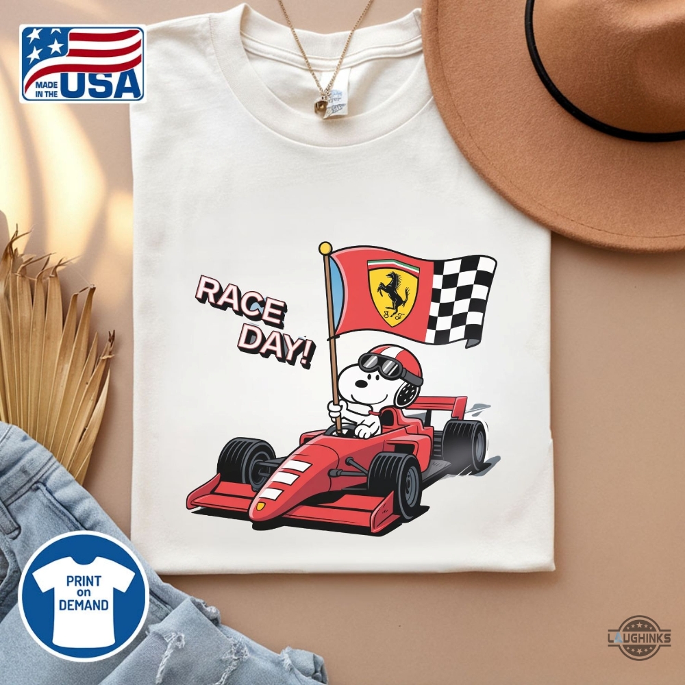 Ferrari Snoopy F1 Shirt Race Day 8 Ferrari Snoopy F1 Shirt race day