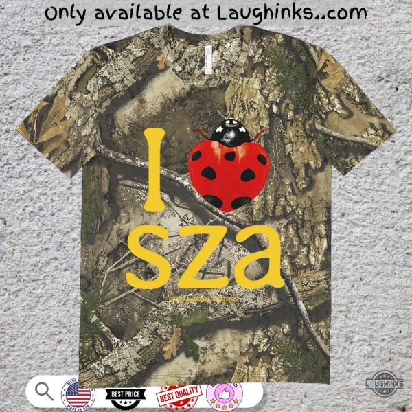 i love sza custom name i heart sza camo 3d shirt