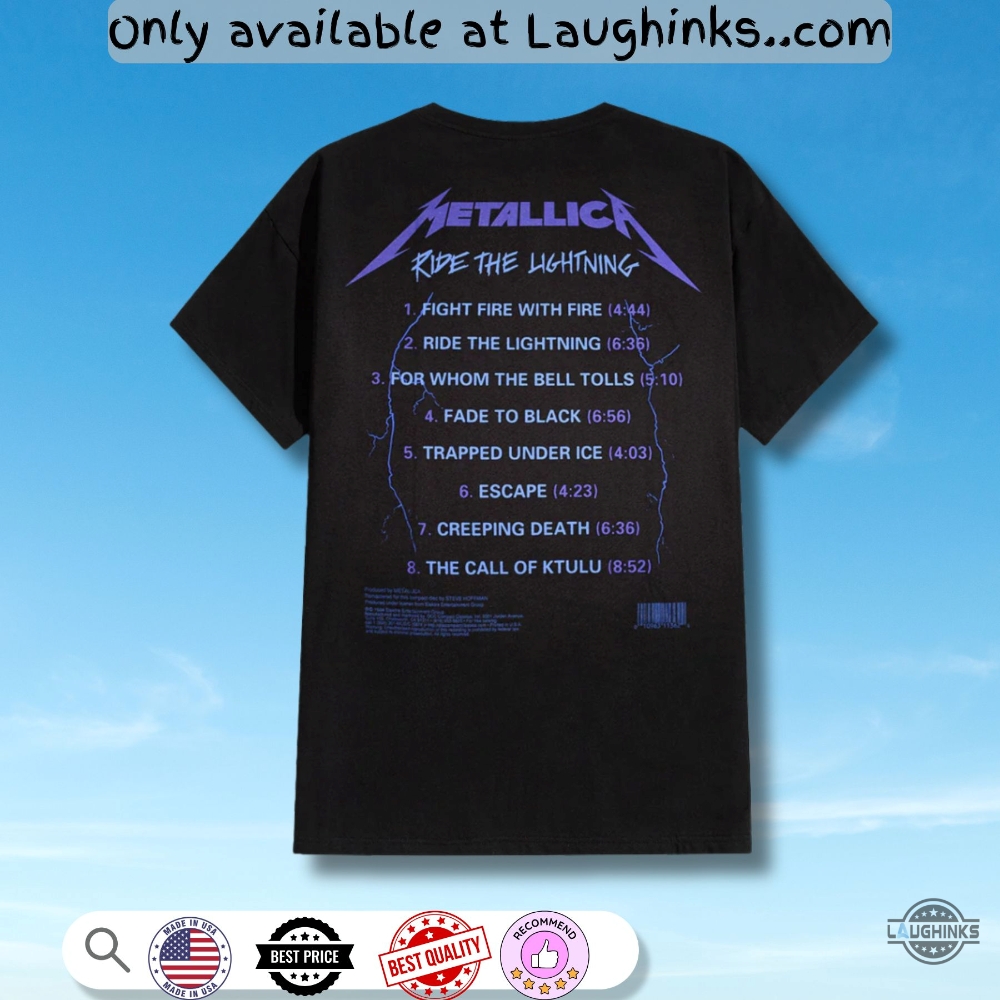 Metallica Ride The Lightning Tracks Shirt 6 Metallica Ride The Lightning Tracks Shirt