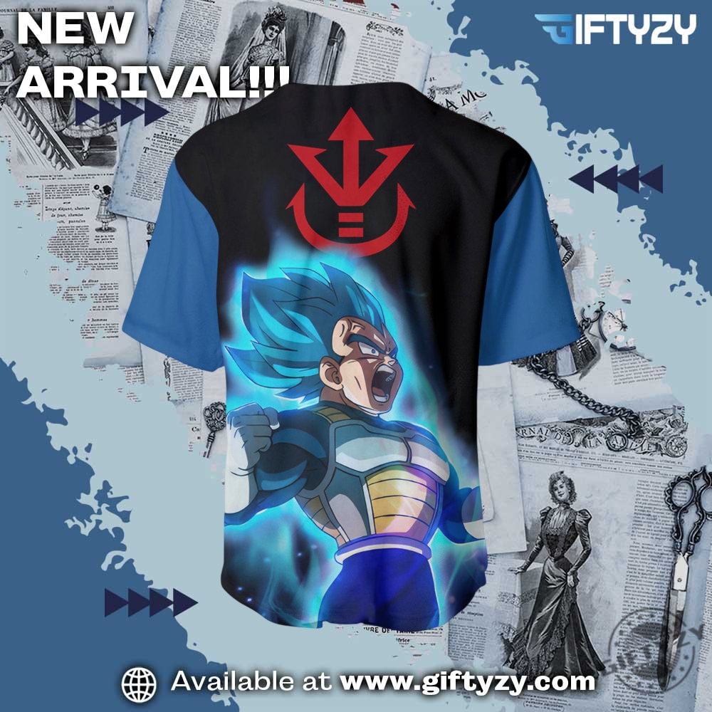 Vegeta Blue Dragon Ball Z Baseball Jersey 4 Vegeta Blue Dragon Ball Z Baseball Jersey