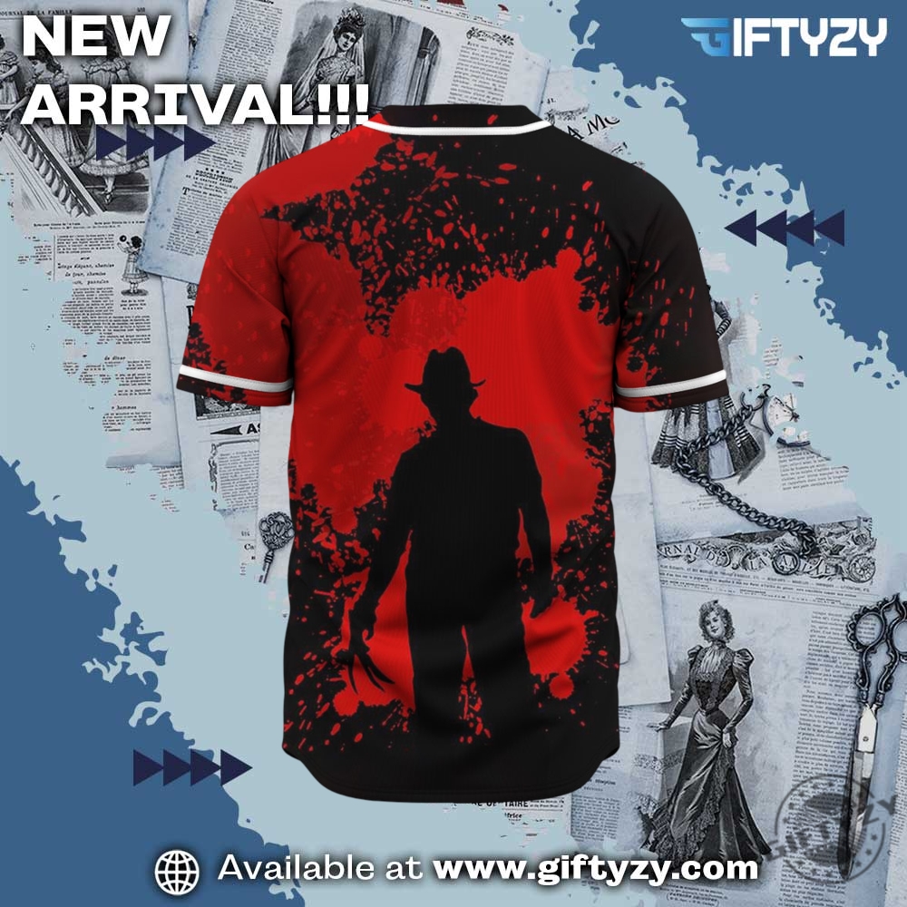 Canelo Bear shirt, sport jersey, shoes 24 Freddy Krueger A Nightmare On Elm Street Halloween Baseball Jersey