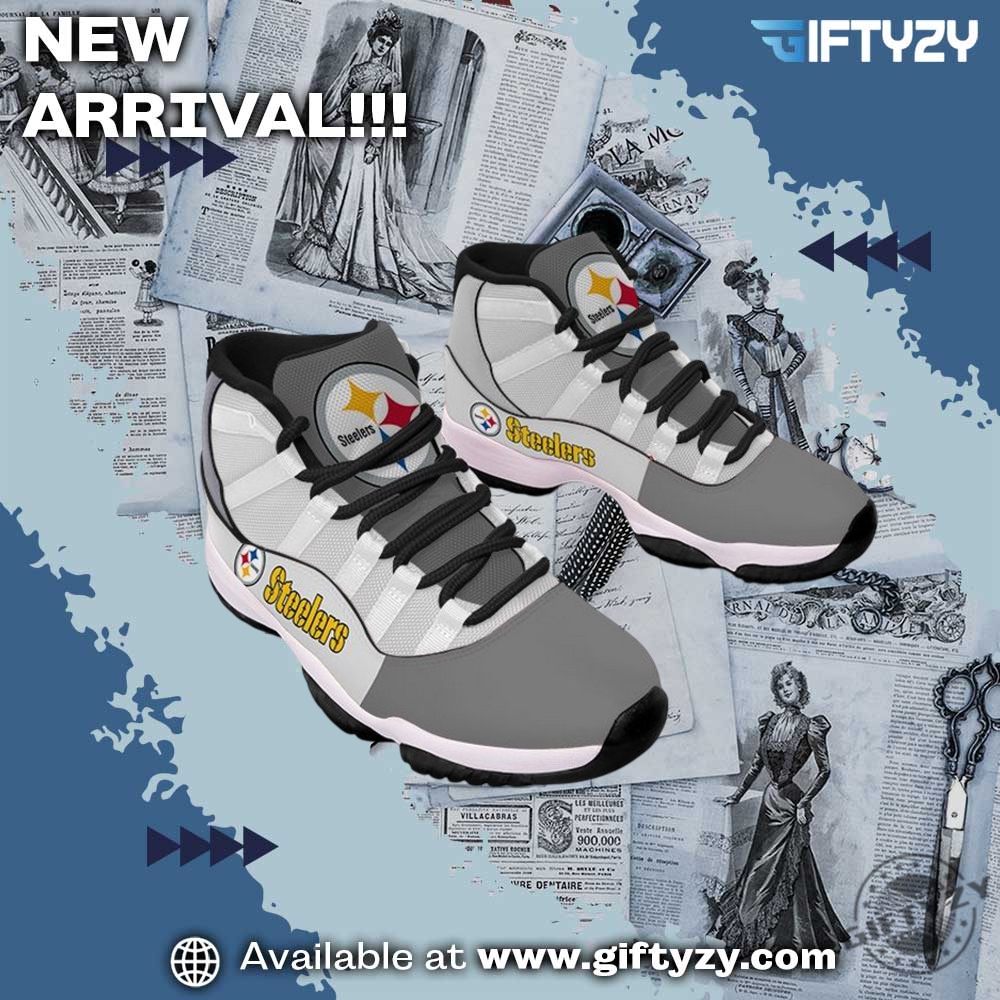 Pittsburgh Steelers Nfl Grey Air Jordan 11 Shoes 3 Pittsburgh Steelers Nfl Grey Air Jordan 11 Shoes