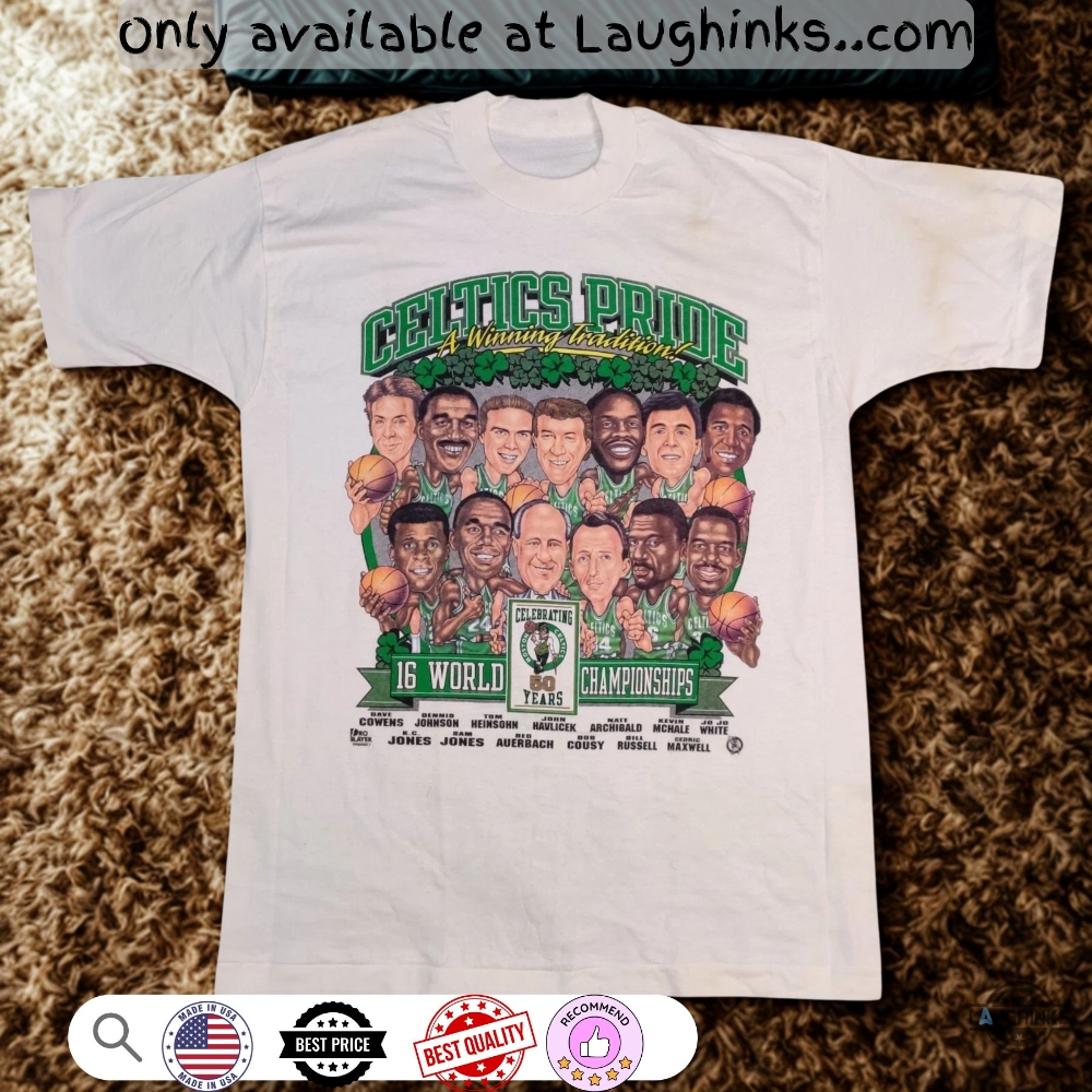 Boston Celtics Pride 16 World Championships Caricature Shirt 5 Boston Celtics Pride 16 World Championships Caricature Shirt