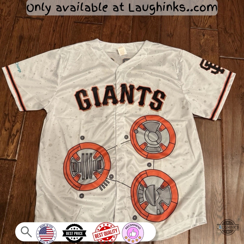 Sf Giants 2025 Star Wars Bb 8 Baseball Jersey Shirt Replica 6 SF GIANTS 2025 STAR WARS BB 8 Baseball JERSEY Shirt replica