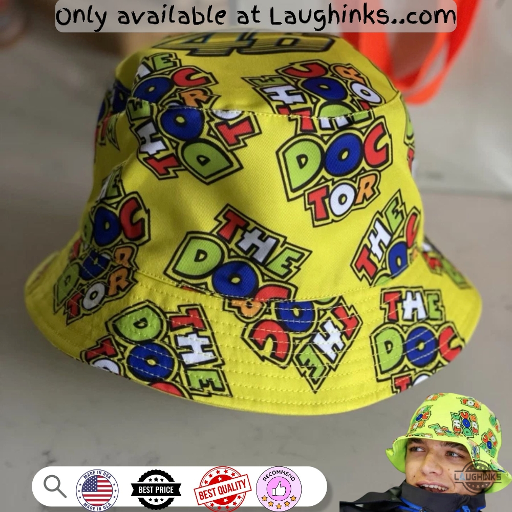 Lando Norris Valentino Rossi The Doctor Bucket Hat 4 Lando Norris Valentino Rossi the Doctor Bucket Hat