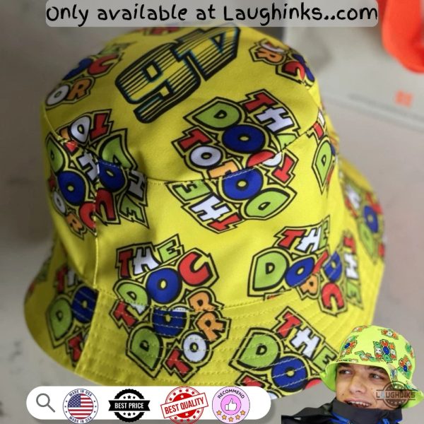 lando norris valentino rossi the doctor bucket hat