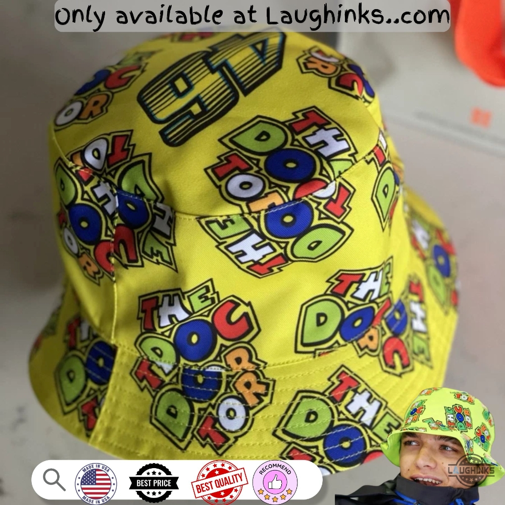 Lando Norris Valentino Rossi The Doctor Bucket Hat 5 Lando Norris Valentino Rossi the Doctor Bucket Hat