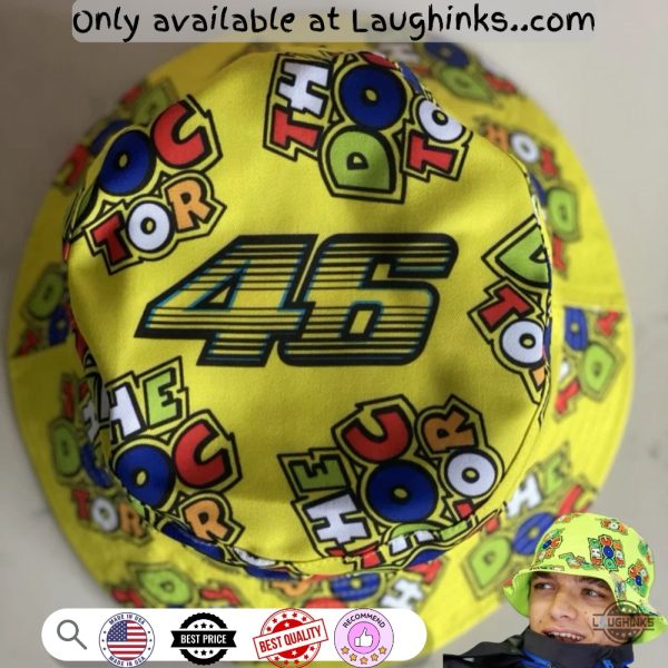 lando norris valentino rossi the doctor bucket hat