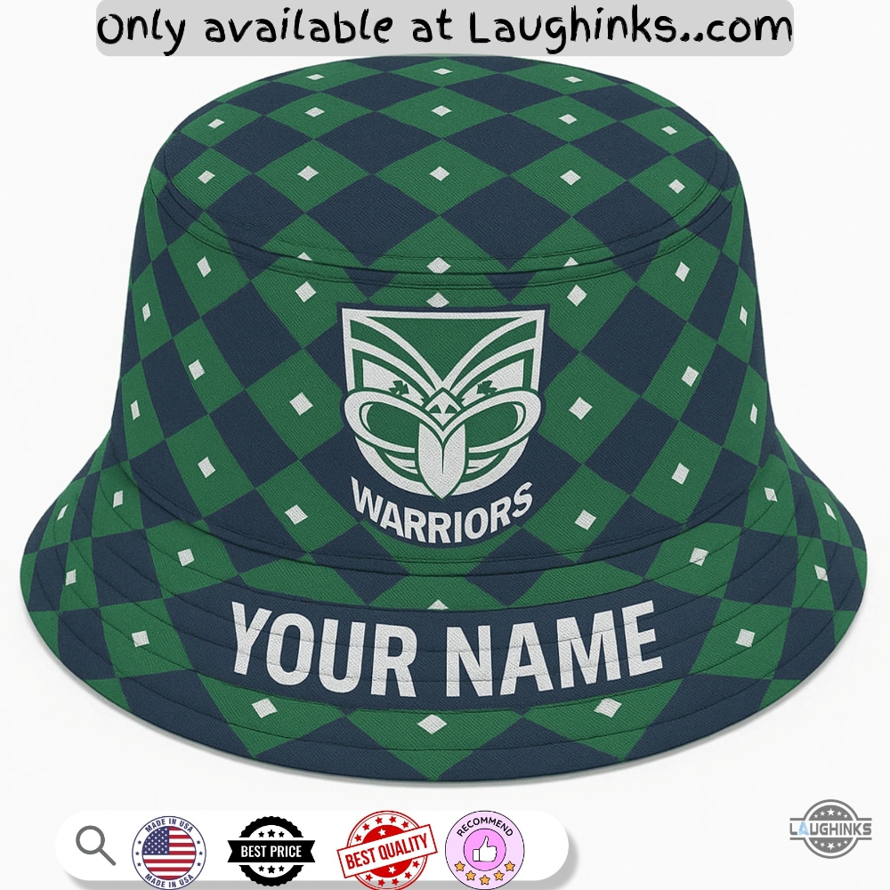 Personalized New Zealand Warriors 2025 Nrl Bucket Hat (input your name in customer note box) 2 Personalized New Zealand Warriors 2025 NRL Bucket Hat
