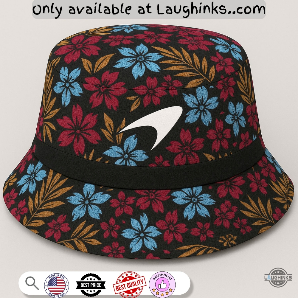 Mclaren Racing F1 Miami Floral Bucket Hat Full Printed 5 McLaren Racing F1 Miami Floral Bucket Hat Full printed