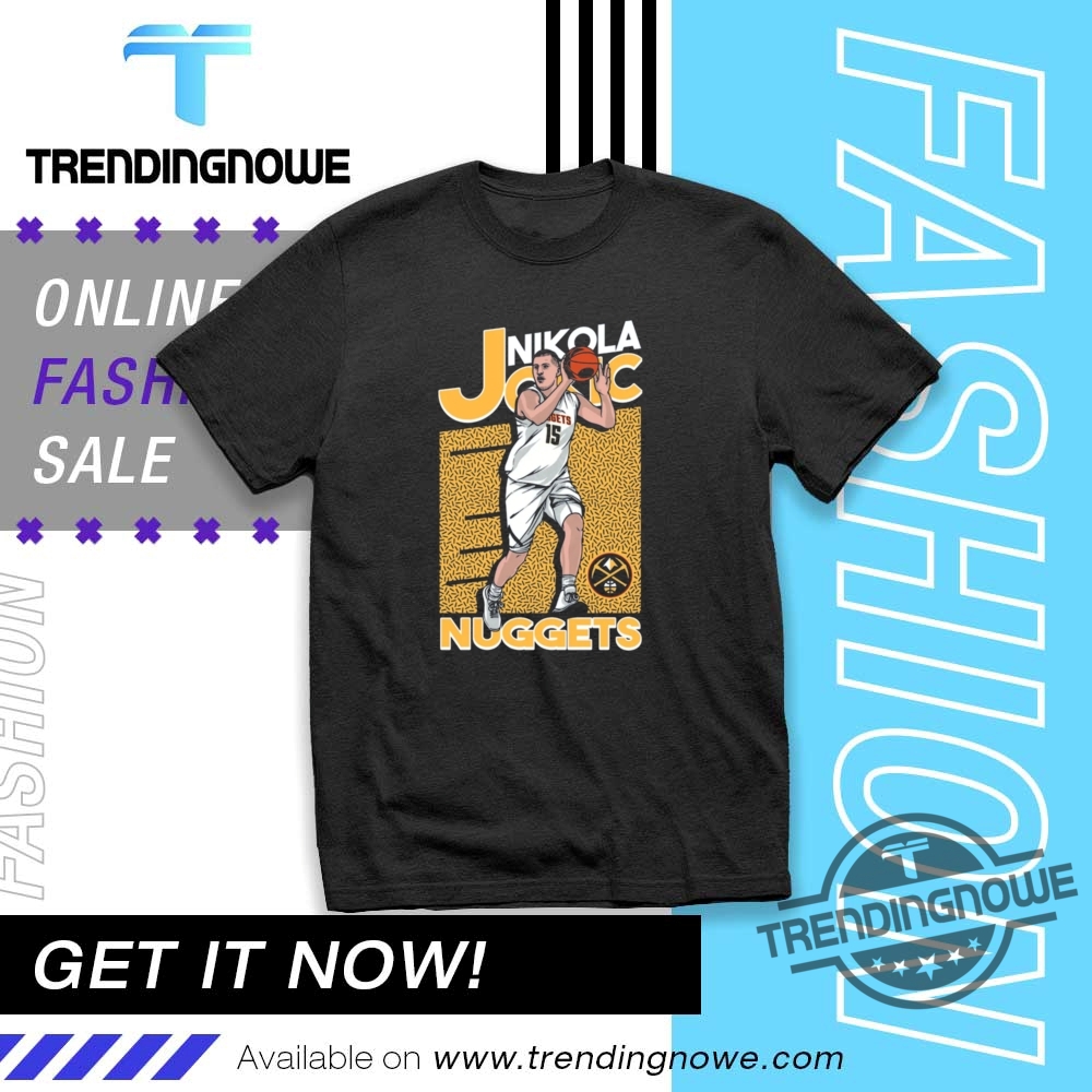 Nuggets 15 Nikola Jokic In Action Shirt trendingnowe 1