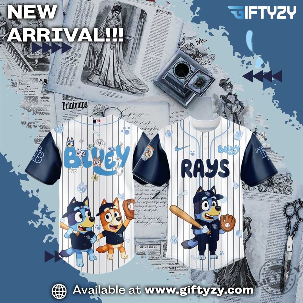 Sport trending shirt, jersey, shoes 11 Tampa Bay Rays Bluey Bingo Unisex Jersey Shirt