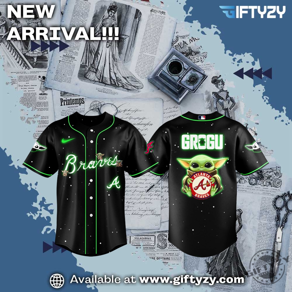 Sport trending shirt, jersey, shoes 15 Atlanta Braves Stars Wars Baby Yoda Grogu Night Baseball Unisex Jersey Shirt