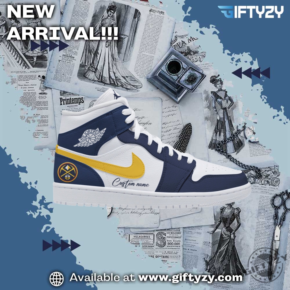 Nba Denver Nuggets Custom Name Air Jordan 1 Shoes 3 NBA Denver Nuggets Custom Name Air Jordan 1 Shoes