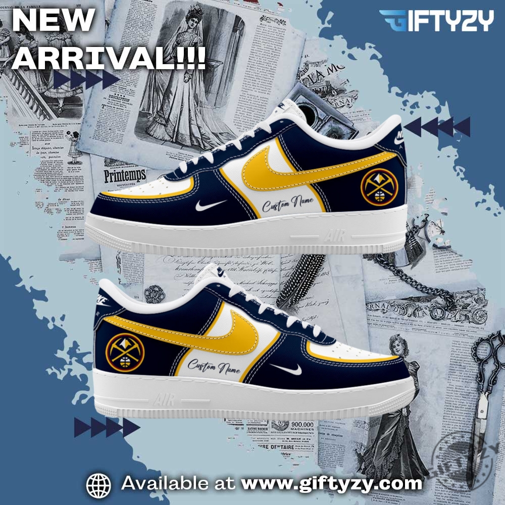 Sport trending shirt, jersey, shoes 24 Nba Premium Denver Nuggets Custom Air Force 1 Shoes