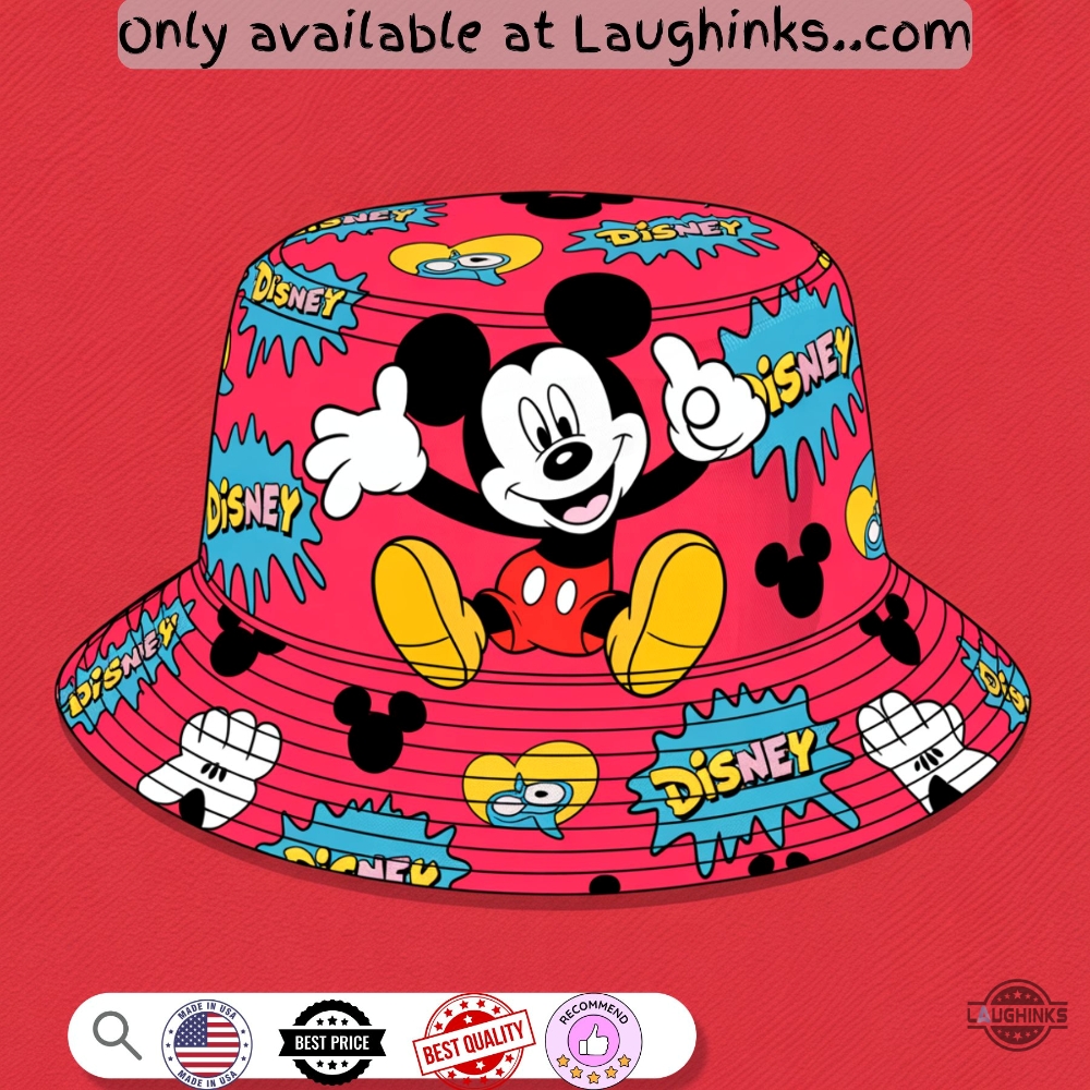 Disney Mickey Mouse Graffiti Bucket Hat 5 DISNEY MICKEY MOUSE Graffiti BUCKET HAT