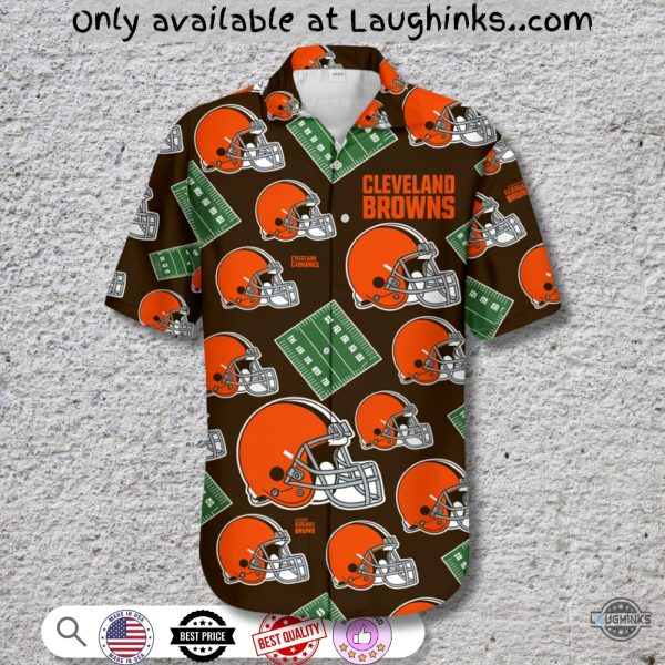 cleveland browns hawaiian shirt classic logos and emblems