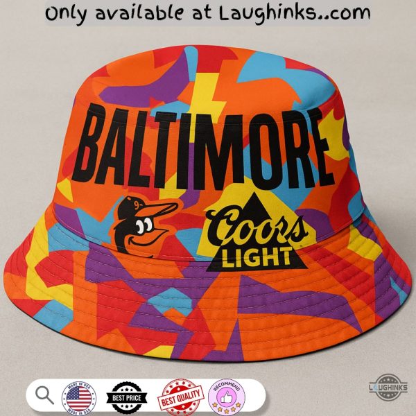 baltimore orioles x coors light bucket hat