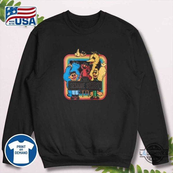 sesame street 123 pbs big bird cookie monster bert ernie elmo shirt