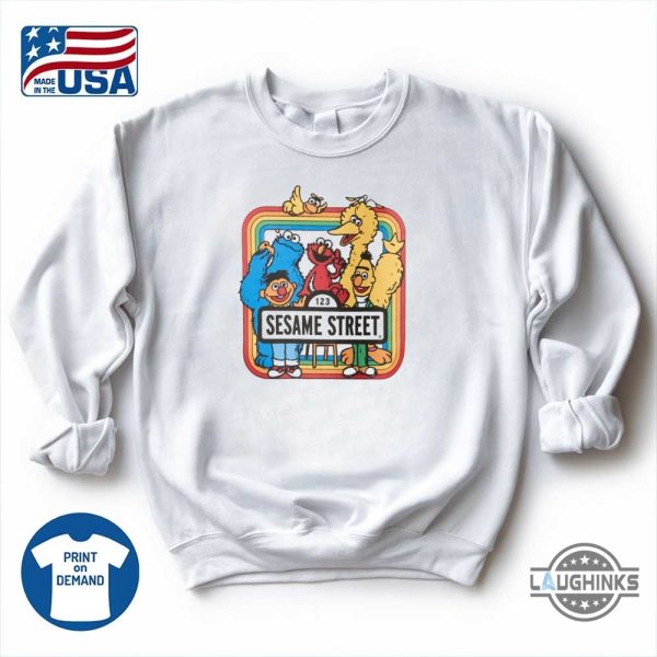 sesame street 123 pbs big bird cookie monster bert ernie elmo shirt