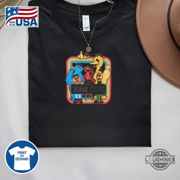 sesame street 123 pbs big bird cookie monster bert ernie elmo shirt