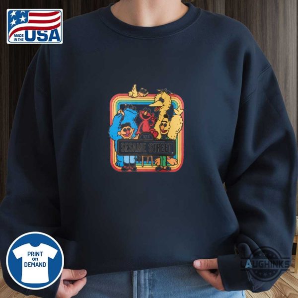 sesame street 123 pbs big bird cookie monster bert ernie elmo shirt