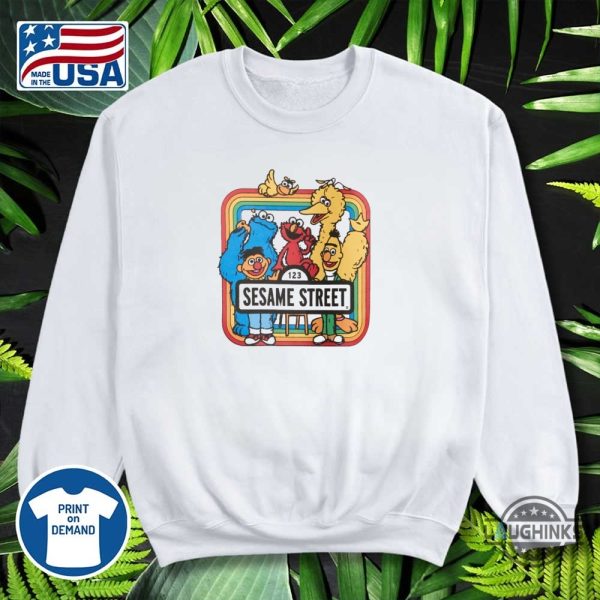 sesame street 123 pbs big bird cookie monster bert ernie elmo shirt