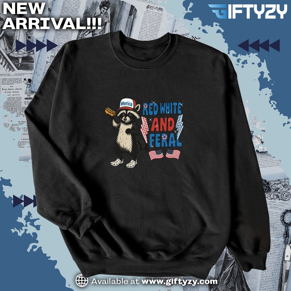 Red White And Feral Raccoon 4Th Of July Usa Shirt 6 Red White And Feral Raccoon 4th Of July USA Shirt