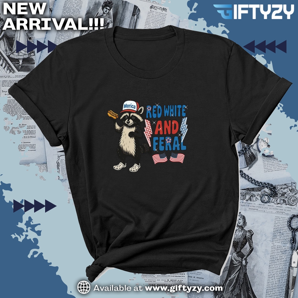 Red White And Feral Raccoon 4Th Of July Usa Shirt 7 Red White And Feral Raccoon 4th Of July USA Shirt