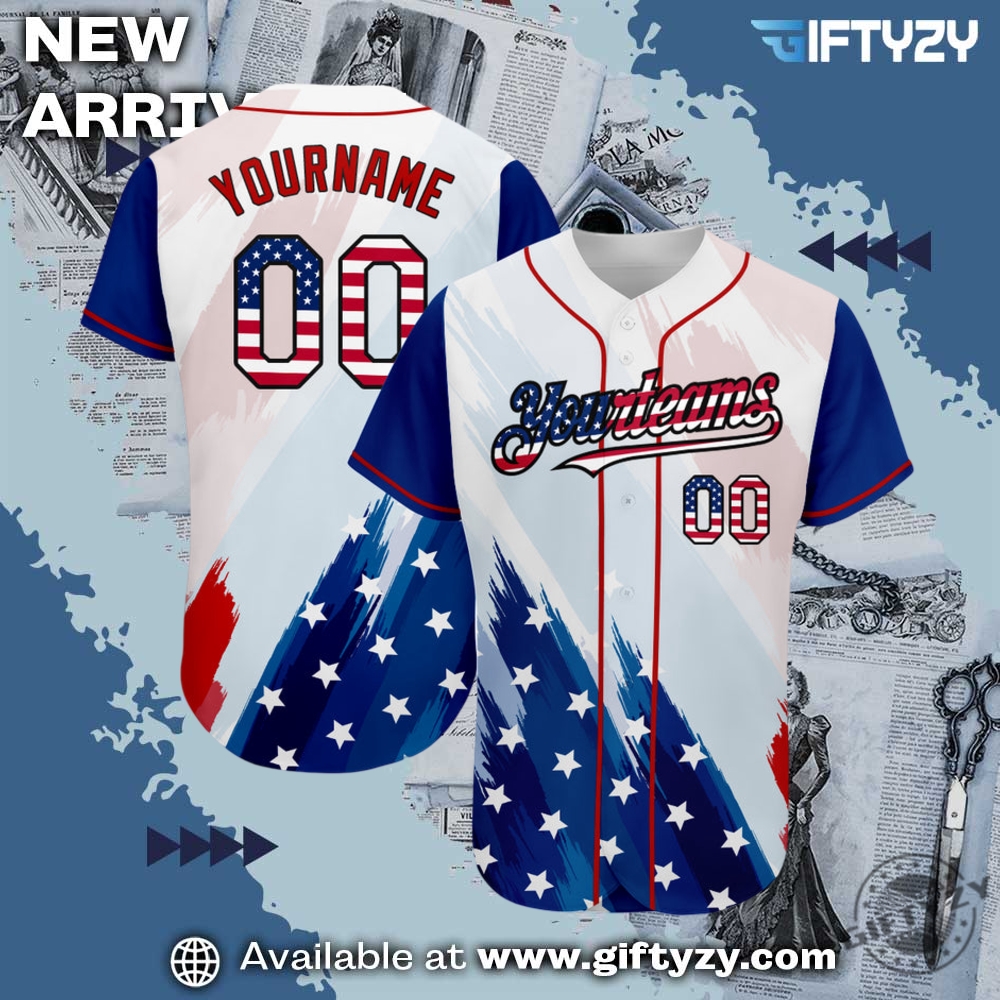 3D Over Printed Shirt and Shoes 16 Usa Flag Royal Red Black 3D American Flag Fashion Personalized Baseball Jersey