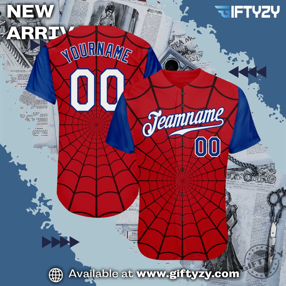 3D Over Printed Shirt and Shoes 17 Red White Spider Web Authentic 3D Personalized Baseball Jersey