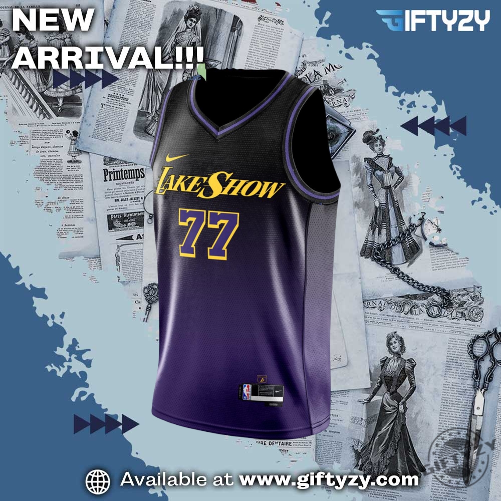 Nba Basketball Los Angeles Lakers Luka Doncic Purple Black Jersey 4 NBA Basketball Los Angeles Lakers Luka Doncic Purple Black Jersey