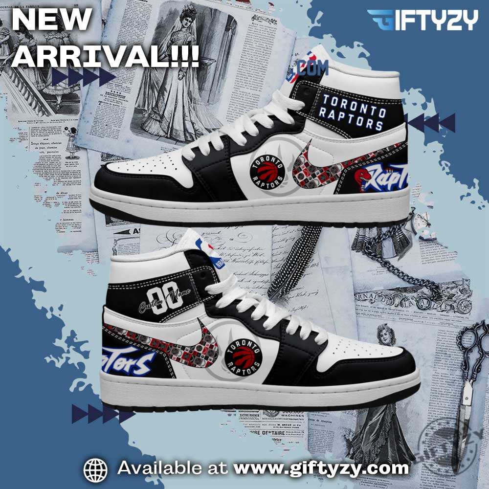 3D Over Printed Shirt and Shoes 23 Nba Toronto Raptors Personalized Air Jordan 1 Shoes