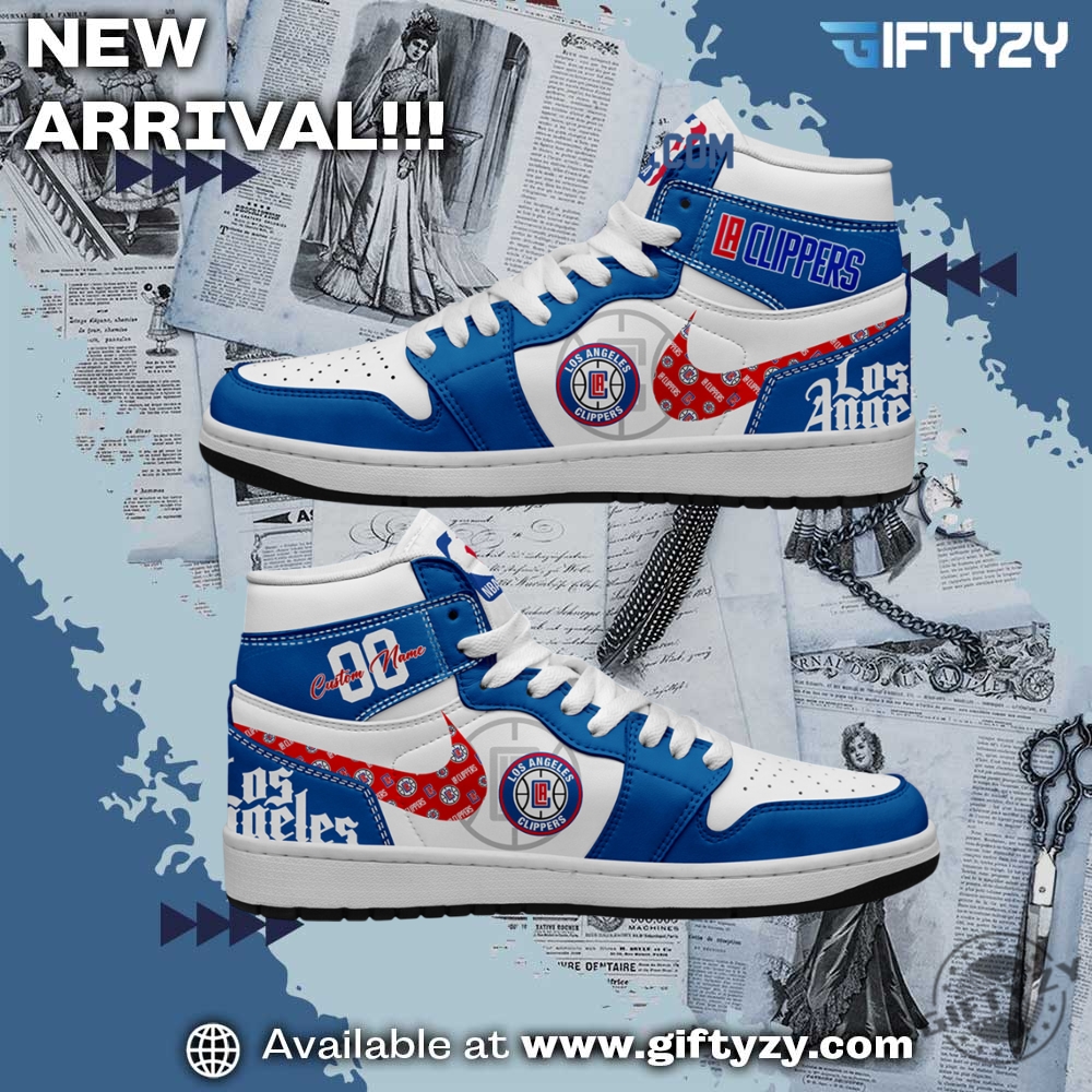 3D Over Printed Shirt and Shoes 27 Nba Los Angeles Clippers Personalized Air Jordan 1 Shoes