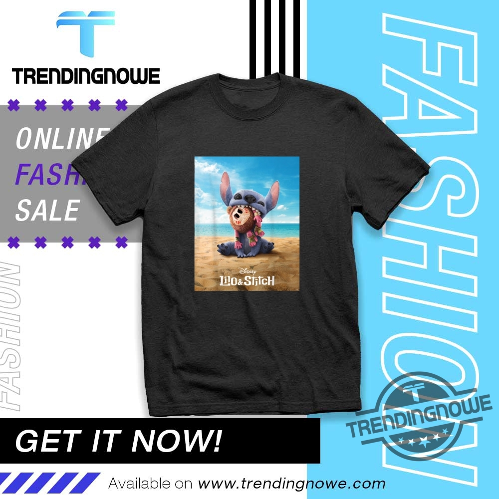 Disney Lilo And Stitch Live Action Movie Moana Poster Shirt trendingnowe 1