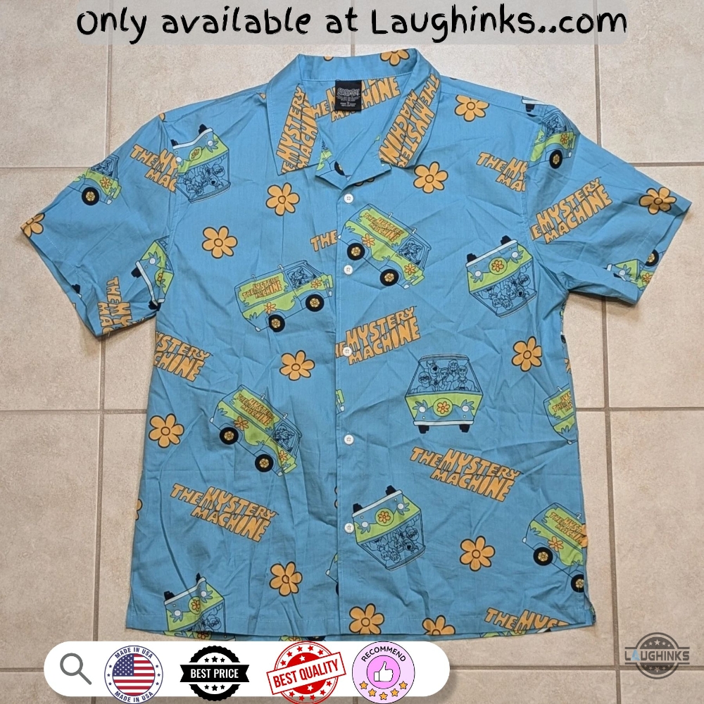 Mystery Machine Scooby Doo Blue Hawaiian Shirt 5 Mystery Machine Scooby Doo Blue Hawaiian Shirt