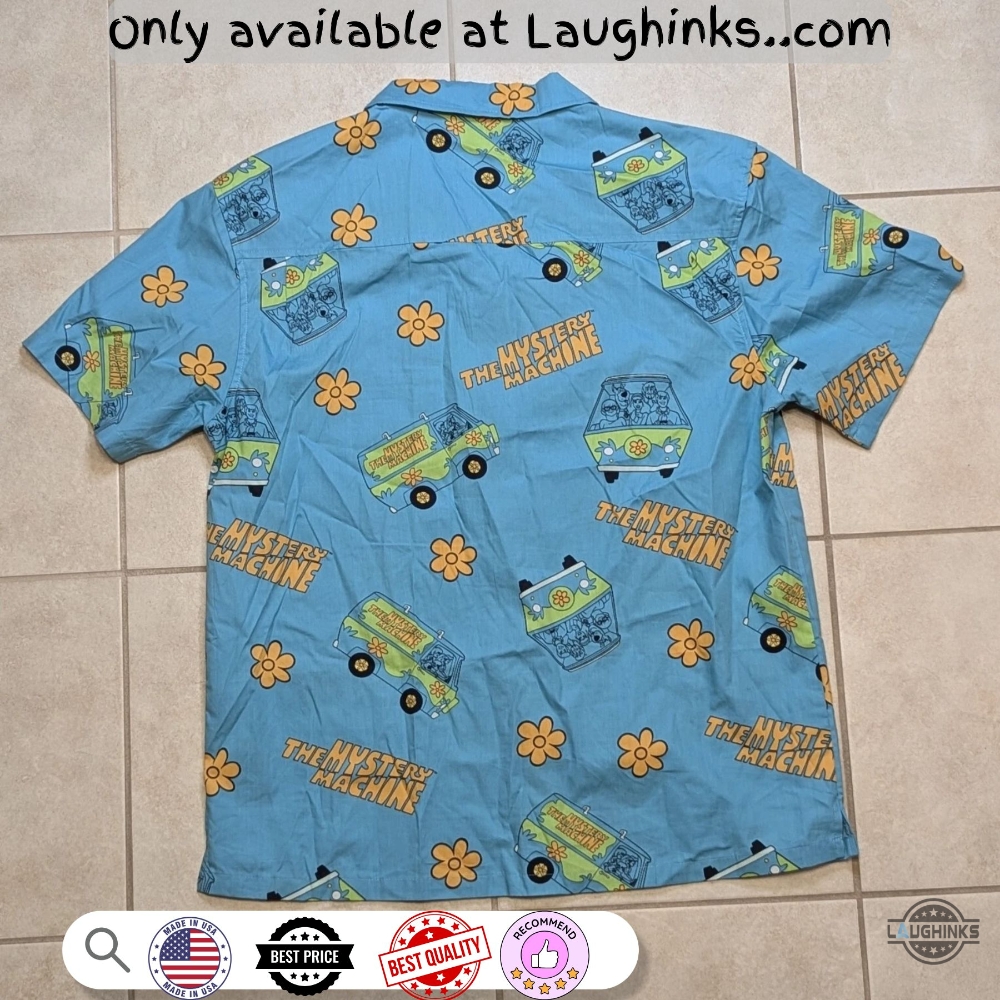 Mystery Machine Scooby Doo Blue Hawaiian Shirt 6 Mystery Machine Scooby Doo Blue Hawaiian Shirt