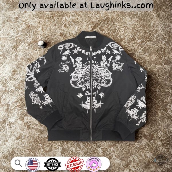givenchy tattoo full printed bomber jacket replica