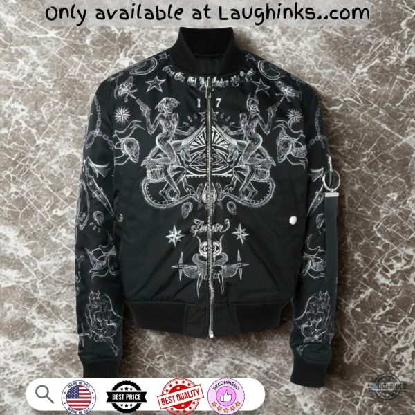 givenchy tattoo full printed bomber jacket replica