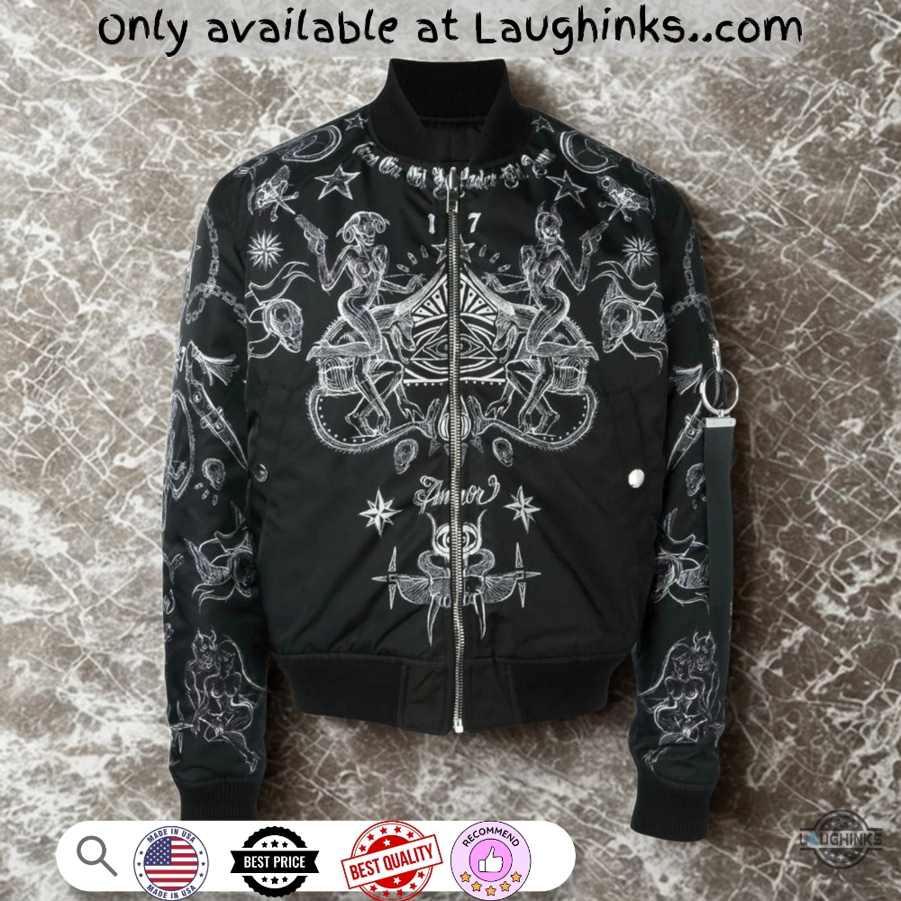 Givenchy Tattoo Full Printed Bomber Jacket Replica 7 Givenchy Tattoo Full Printed Bomber Jacket Replica
