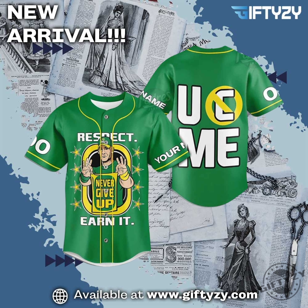 NBA 2025 Gift For Fan 15 John Cena Never Give Up Wwe Personalized Baseball Jersey