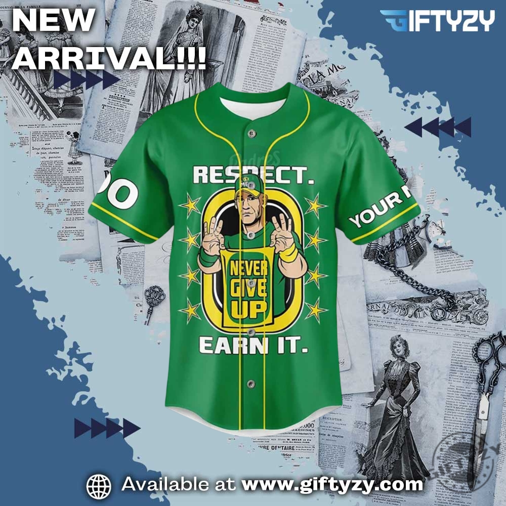 John Cena Never Give Up Wwe Personalized Baseball Jersey 5 John Cena Never Give Up WWE Personalized Baseball Jersey