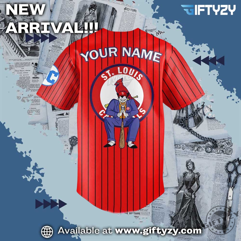 St. Louis Cardinals Dc Studios Joker Personalized Baseball Jersey 5 St. Louis Cardinals DC Studios Joker Personalized Baseball Jersey
