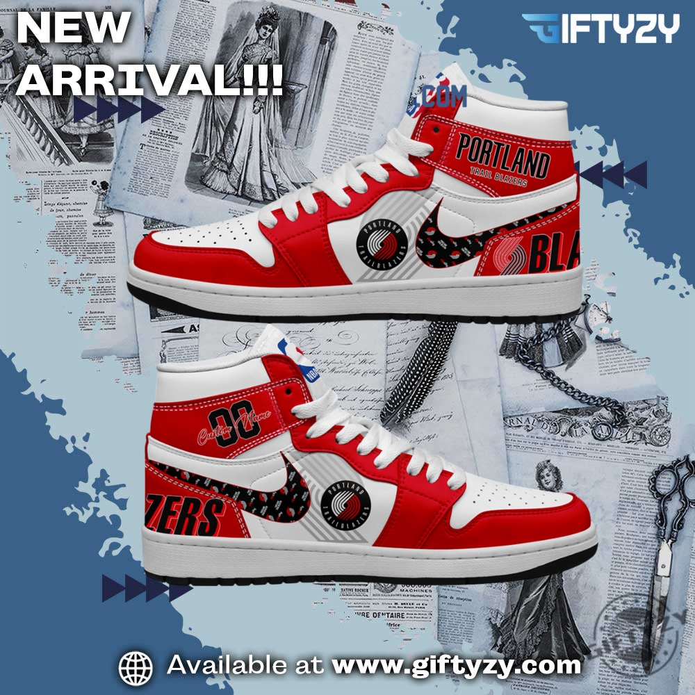NBA 2025 Gift For Fan 25 Nba Portland Trail Blazers Personalized Air Jordan 1 Shoes