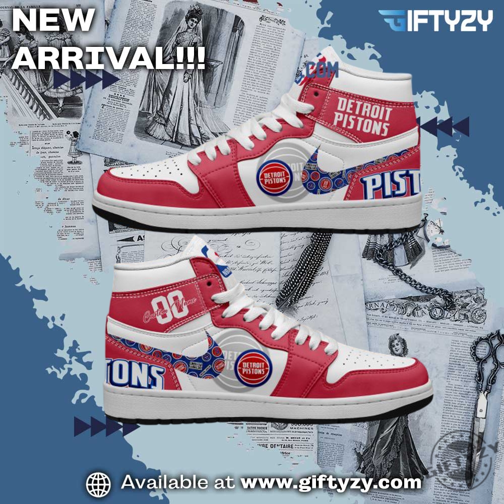 NBA 2025 Gift For Fan 26 Nba Detroit Pistons Personalized Air Jordan 1 Shoes