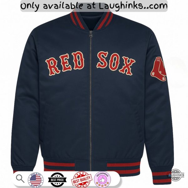 Vintage Mlb Boston Red Sox Zip Bomber Jacket - Laughinks